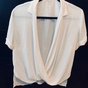 Urban Outfitters Silence+Noise White Drapey Blouse